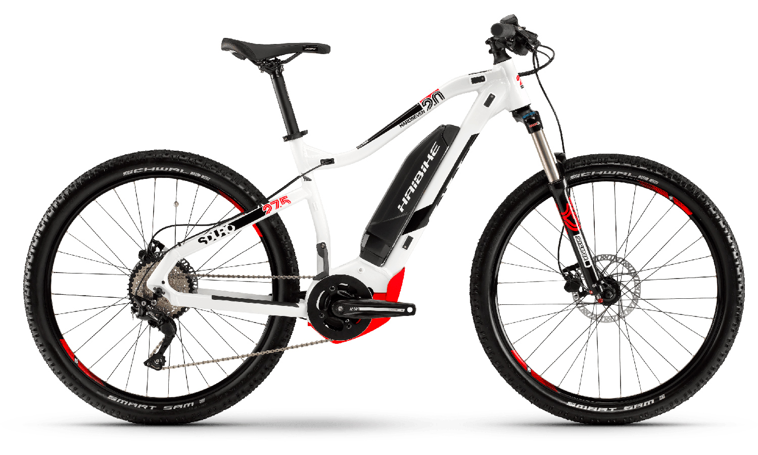 Фотография Haibike 27,5" SDURO HardSeven 2.0 400Wh (2019), размер M, бело-черный